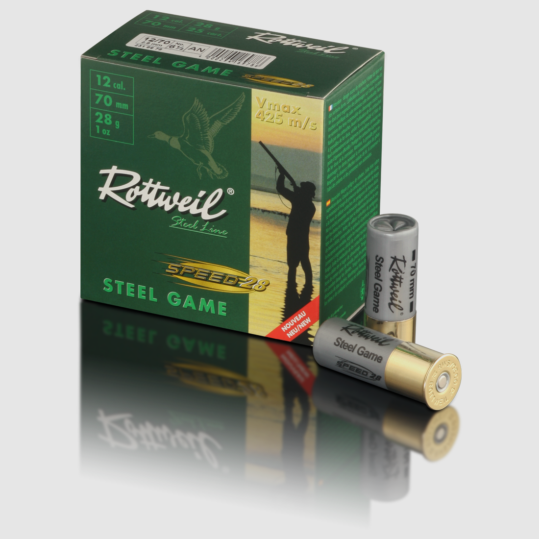 Rottweil 28 g 5 cal. 12 Steel Game Speed (basse pression), image 1 sur 2