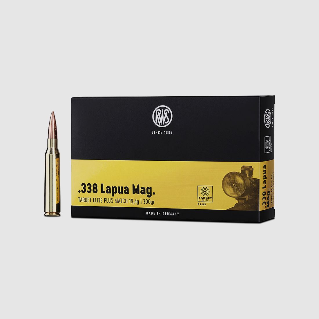 RWS .338 Lapua Mag. TEP (Target Elite Plus) Match 300gr 20 cartridges