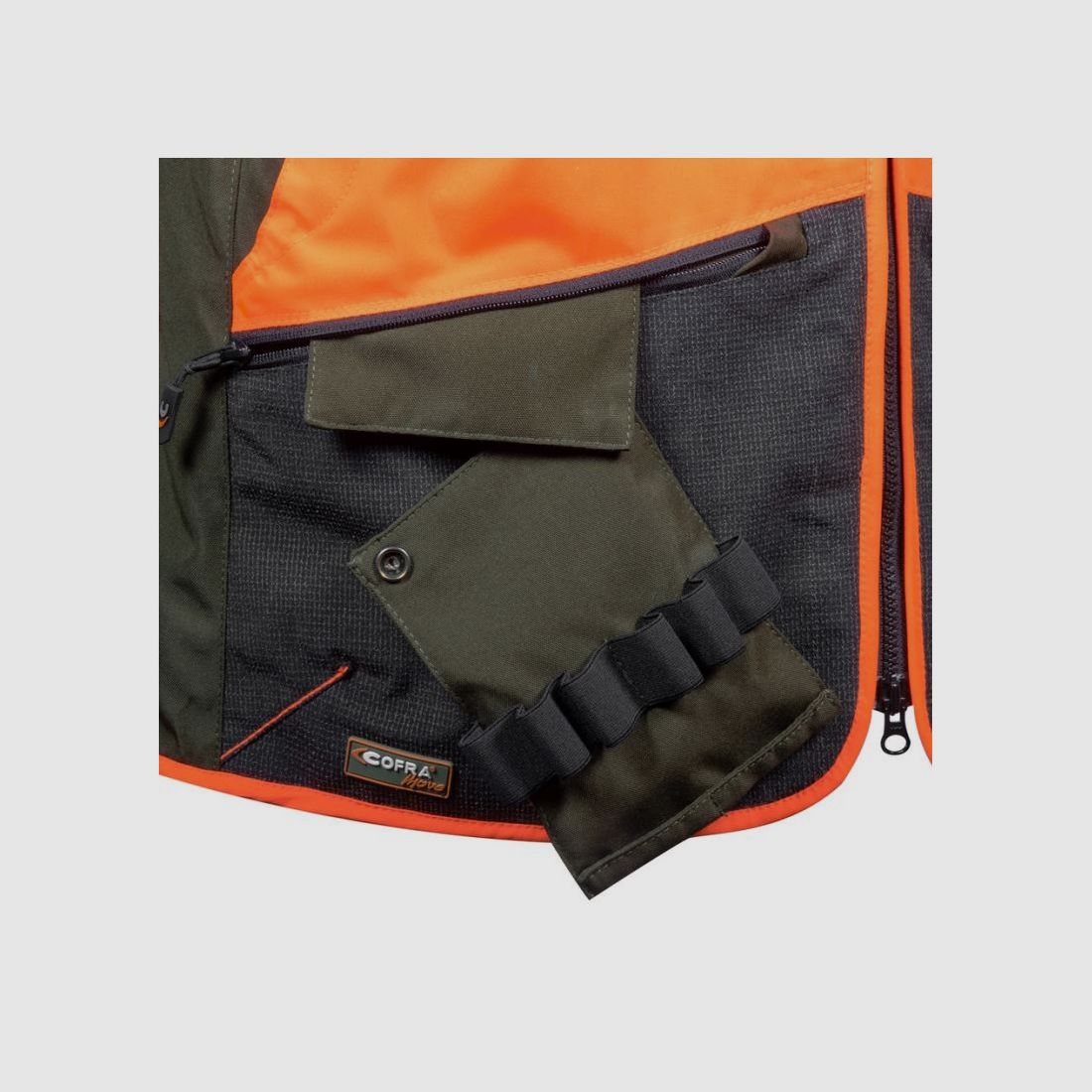 Cofra Gilet groen en oranje hoge zichtbaarheid model Wulfen art. V324-0-04 COFRA, afbeelding 3 van 7