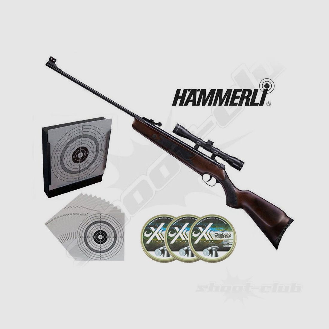 Fucile ad aria Hämmerli Hunter Force 600 cal. 4,5mm diabolo set