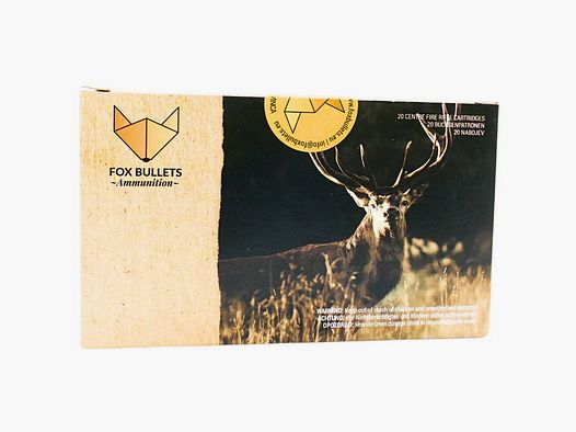 Fox-Bullets 8x57IS Hunter Classic 10,4g/160gr Cartouches de Fusil Sans Plomb