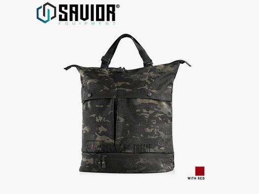 Rucksack SAVIOR Einfach Multicam Innen Rot