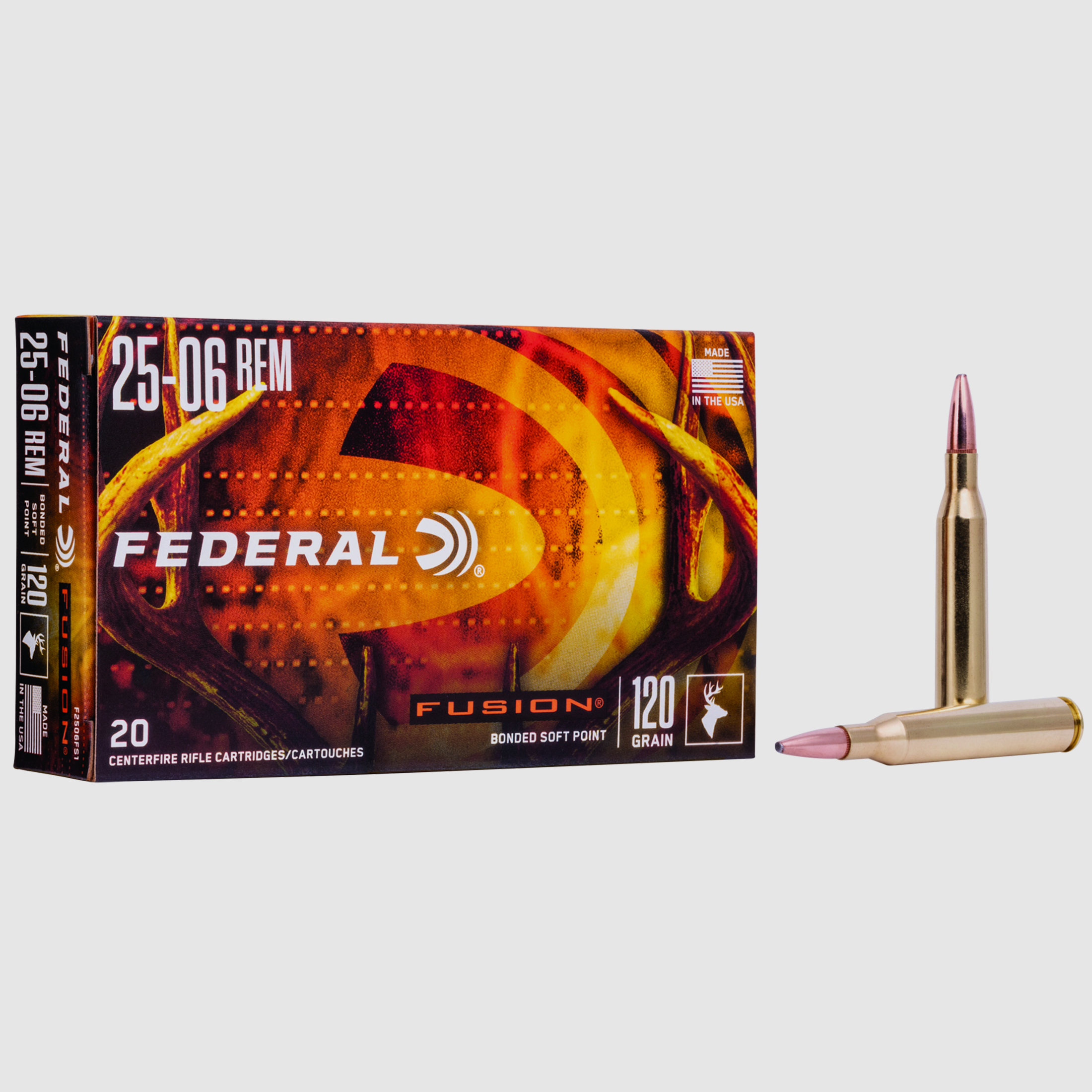 Federal Büchsenmunition .25-06 Rem. 7,8g Fusion Soft Point, Bild 1 von 2