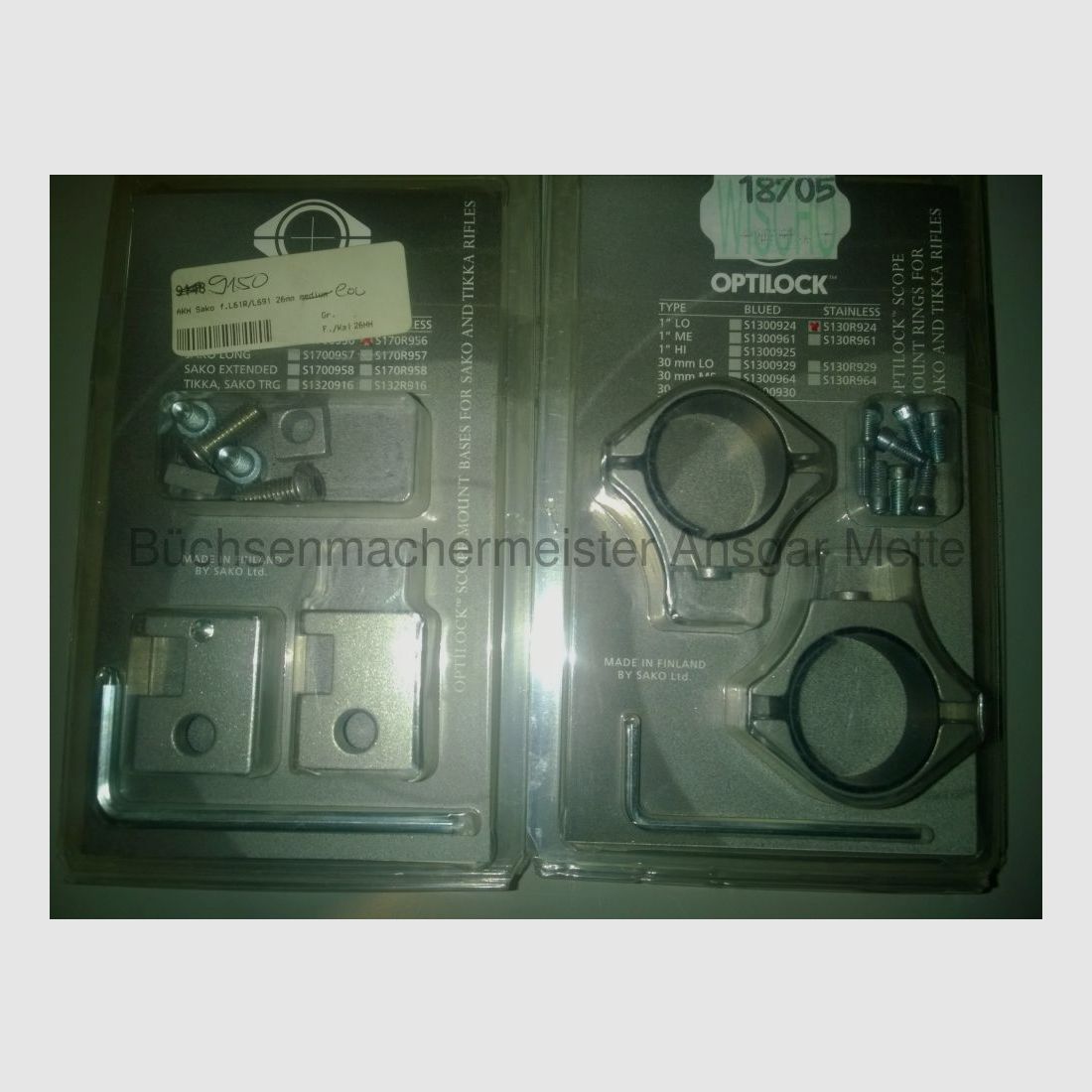 Offerta Sako montaggio a ribalta in acciaio inox per L61R / L691!