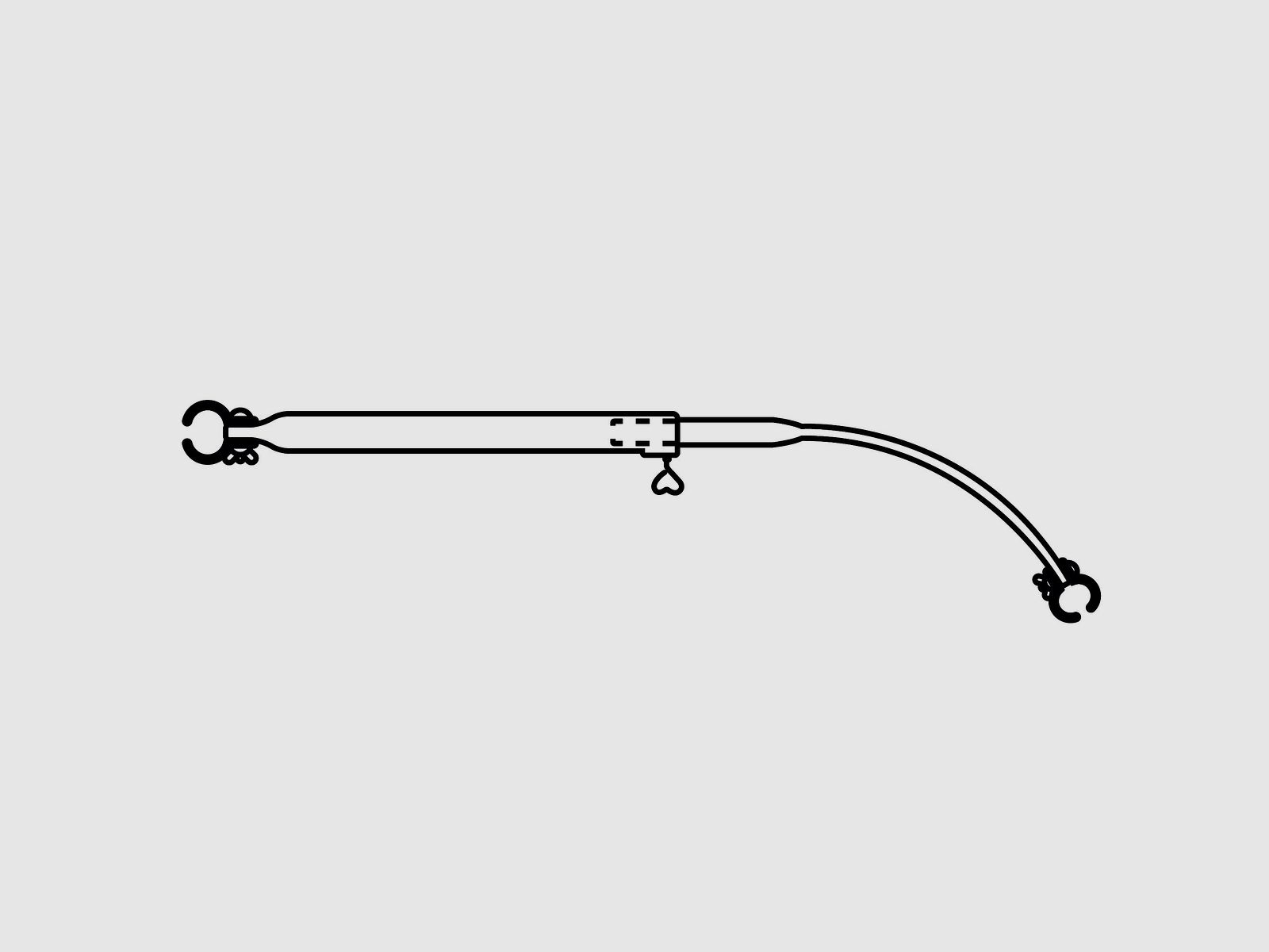 Dachauflagestange Alu gebogen, 205 – 255 cm, ø 25 mm, Bild 2 von 2