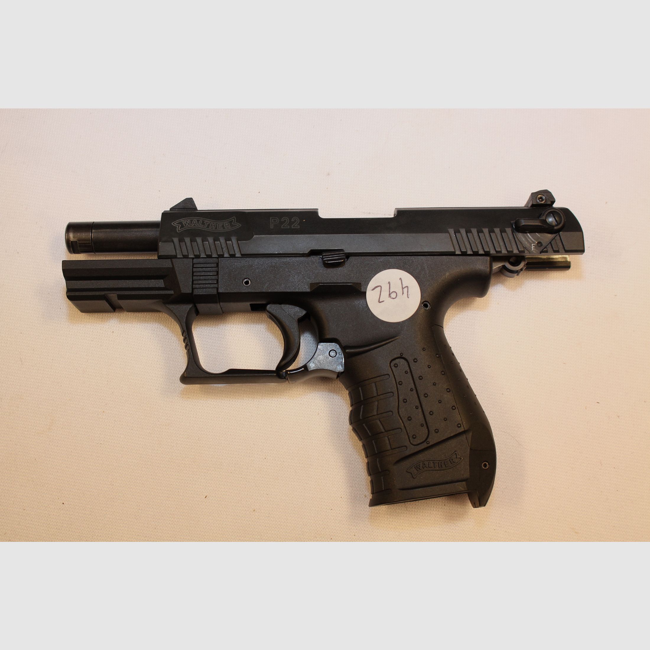 Walther P22 im Kaliber .22lr - ohne Magazin.