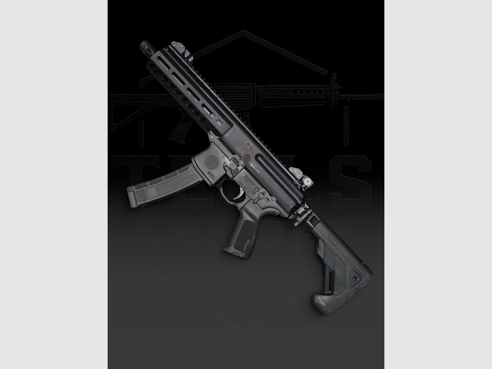 SIG SAUER MPX, 8 inch, 9x19mm, telescopische inklapbare kolf, afbeelding 3 van 3