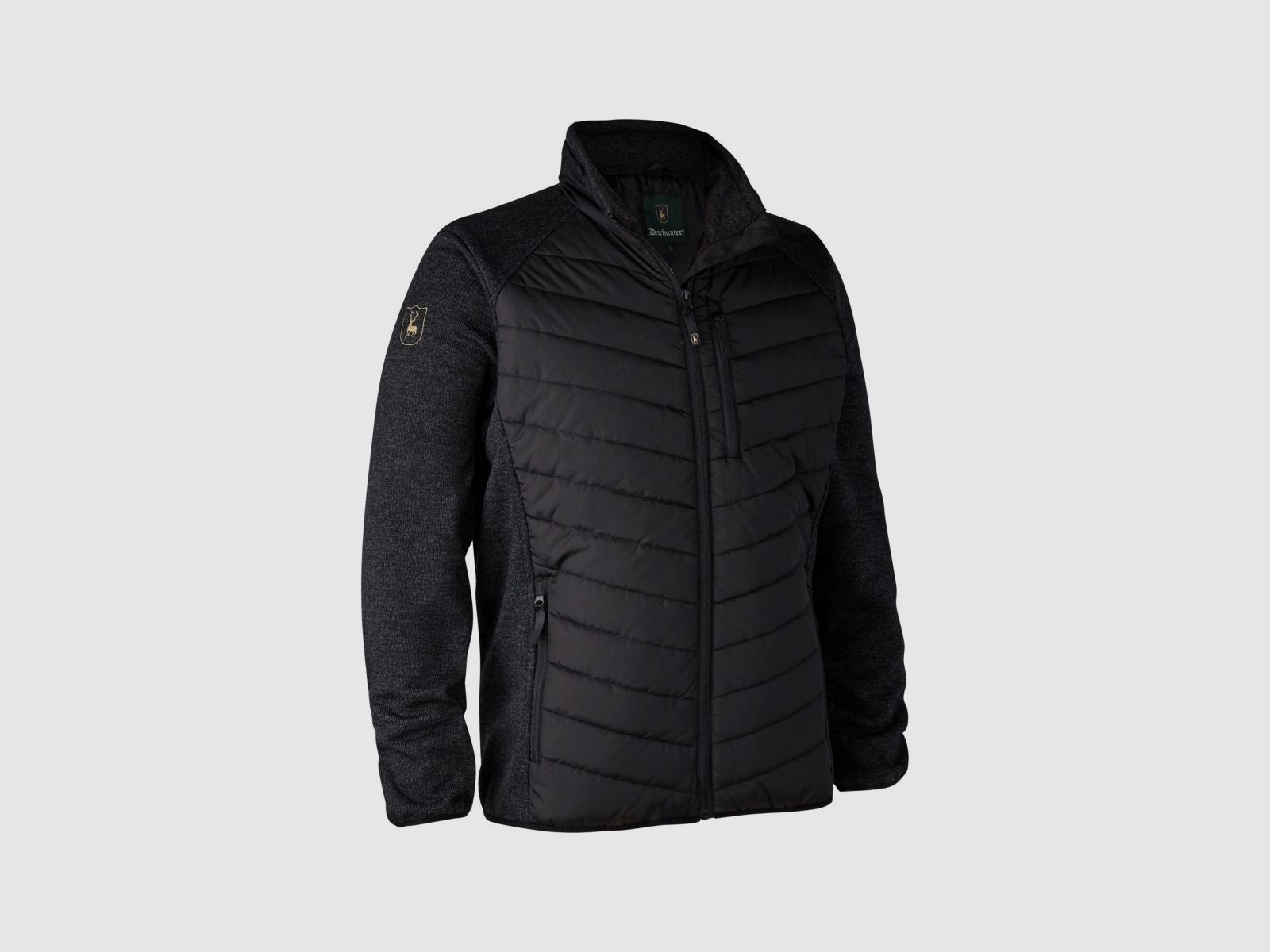 DEERHUNTER Moor Wattierte Jacke mit Strick Black