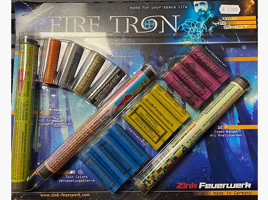 Zink Signal Feuerwerk Fire Tron, 46 Schuss