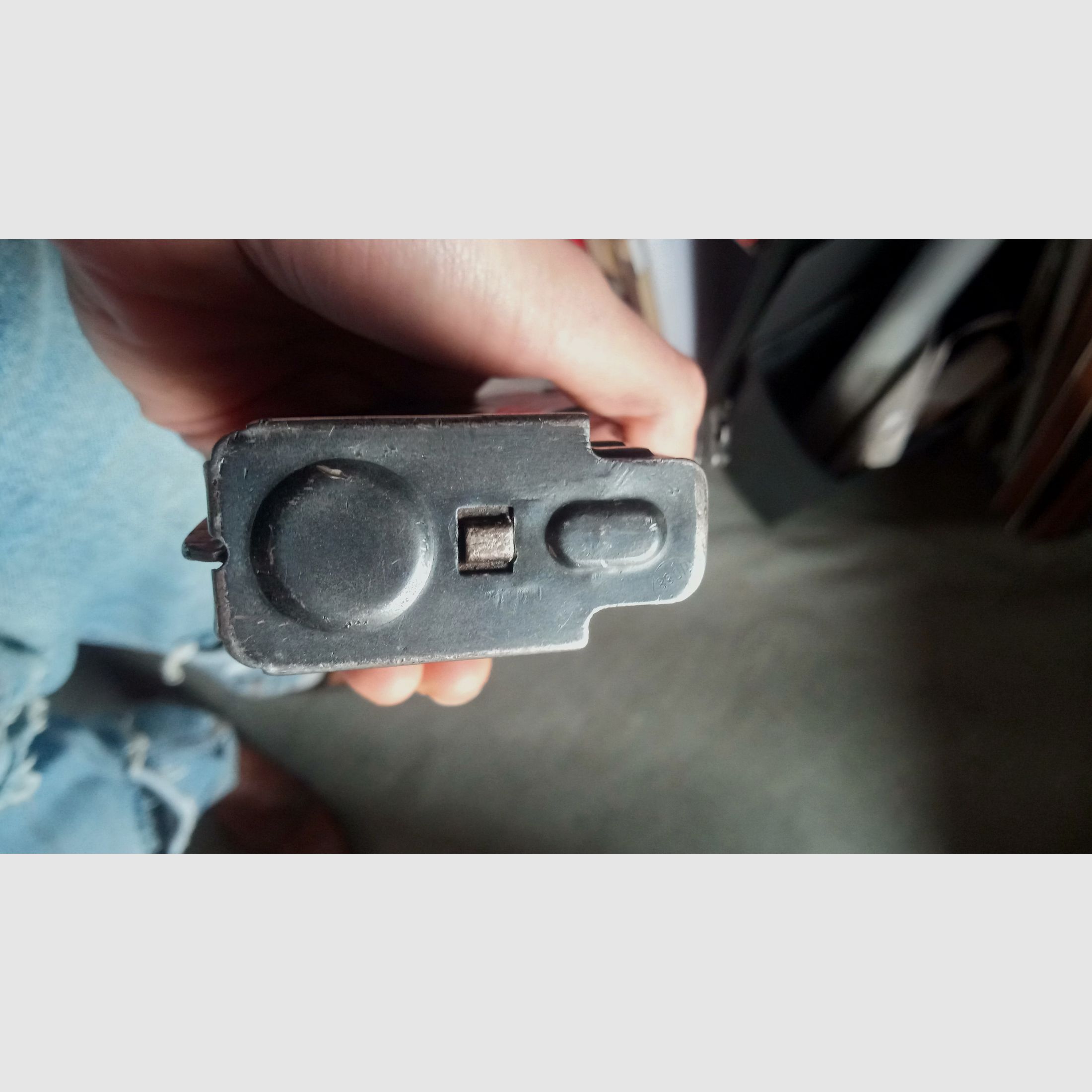 Sehr wahrscheinlich frühes polnisches kbkg wz. 60 / AK47 Stahl Deko Magazin (unbrauchbar/deaktiviert) // KBK AKGN WZ.60 / passt auch in GSG Co2 Cybergun genannt China-Yunker