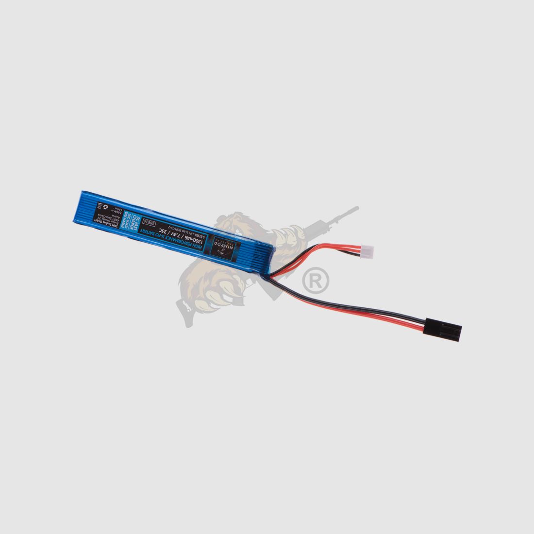 Nimrod Airsoft LiPo Akku 7.4V 1300mAh, 25C Stock Tube Type - Mini Tamiya