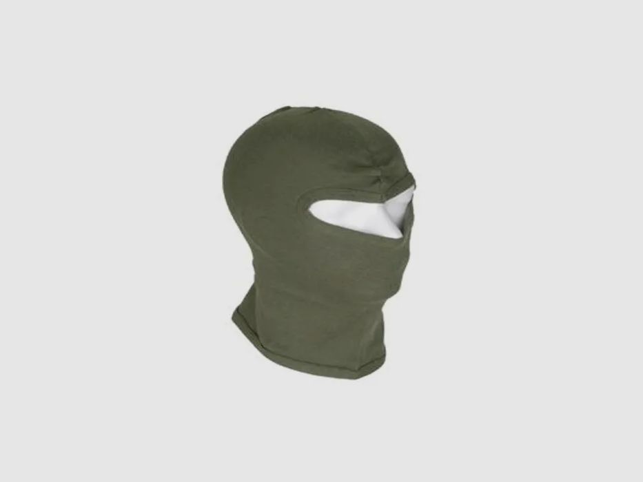 Sturmmaske / Balaclava - 1 Loch - dünn - Baumwolle - Oliv