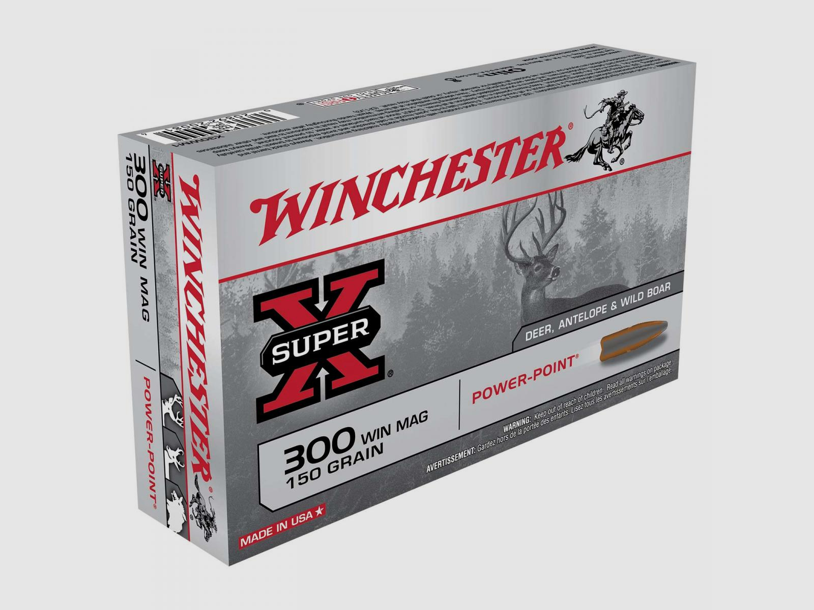 Winchester Super-X .300 Win. Mag. 150GR Power Point 20 cartucce