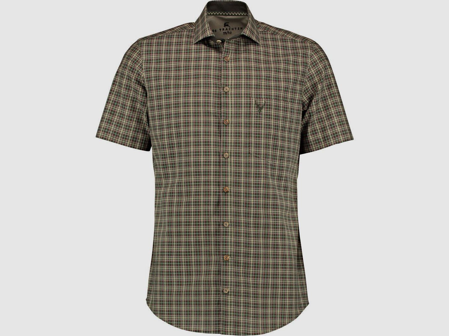 Piwaya Hemd 1/2 Arm Slim Fit Herren (Oliv)