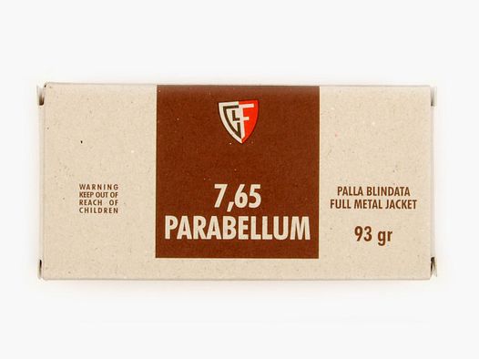 FIOCCHI Faustfeuermunition 7.65 Para 93 gr.