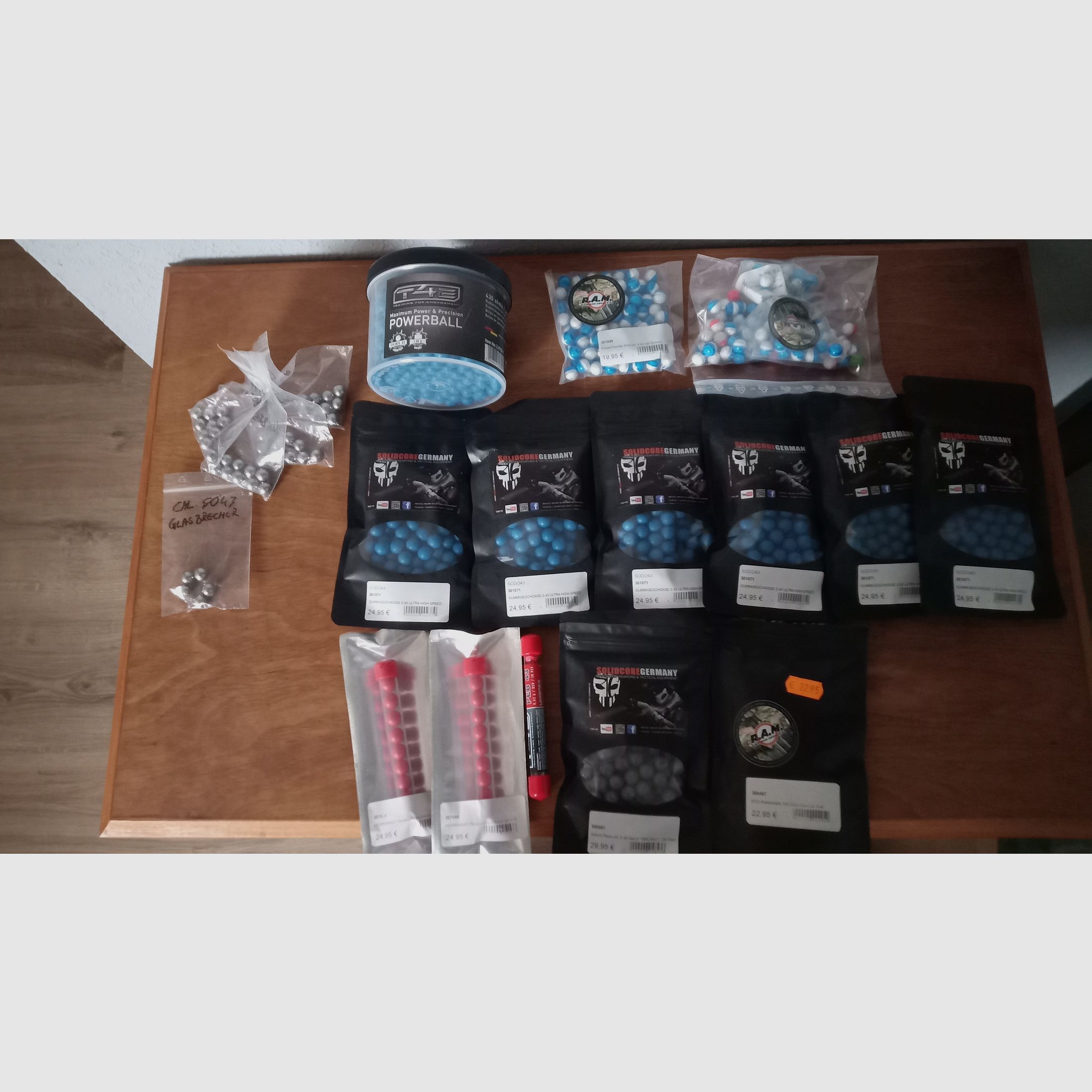 Ammunition cal. 43 for RAM T4E weapons