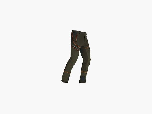 Univers - Jagdhose Racer aus grünem Cordura mit orangen Einsätzen