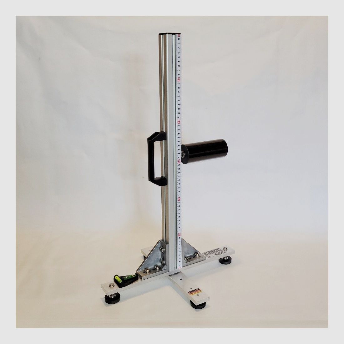 KGF Auflagestativ - Auflageständer Alu X-600-Pro mit Buchenholz-Auflage, klappbar, Waage, Griff und Maßband