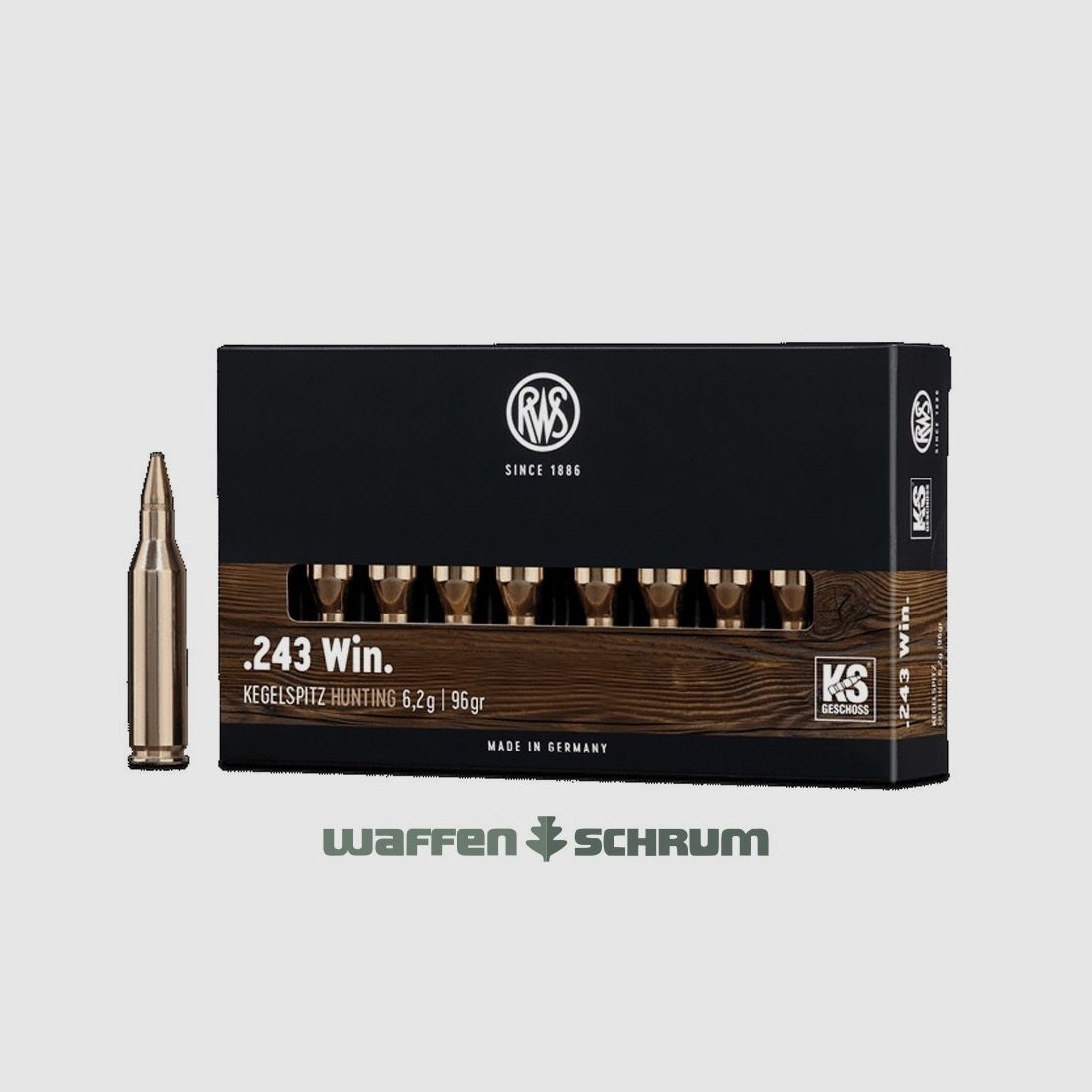 RWS Kegelspitz 6,2g - 96gr .243Win