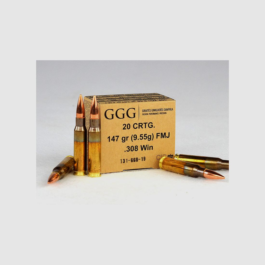 GGG .308 Winchester, GPX FMJ 147 grs 1 verpakking (20 schoten à €0,79*)
