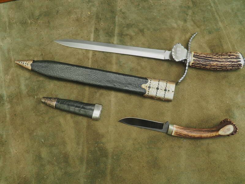 Coltello da caccia, su misura, con nicker e scatola, attrezzatura da caccia, immagine 5 di 11