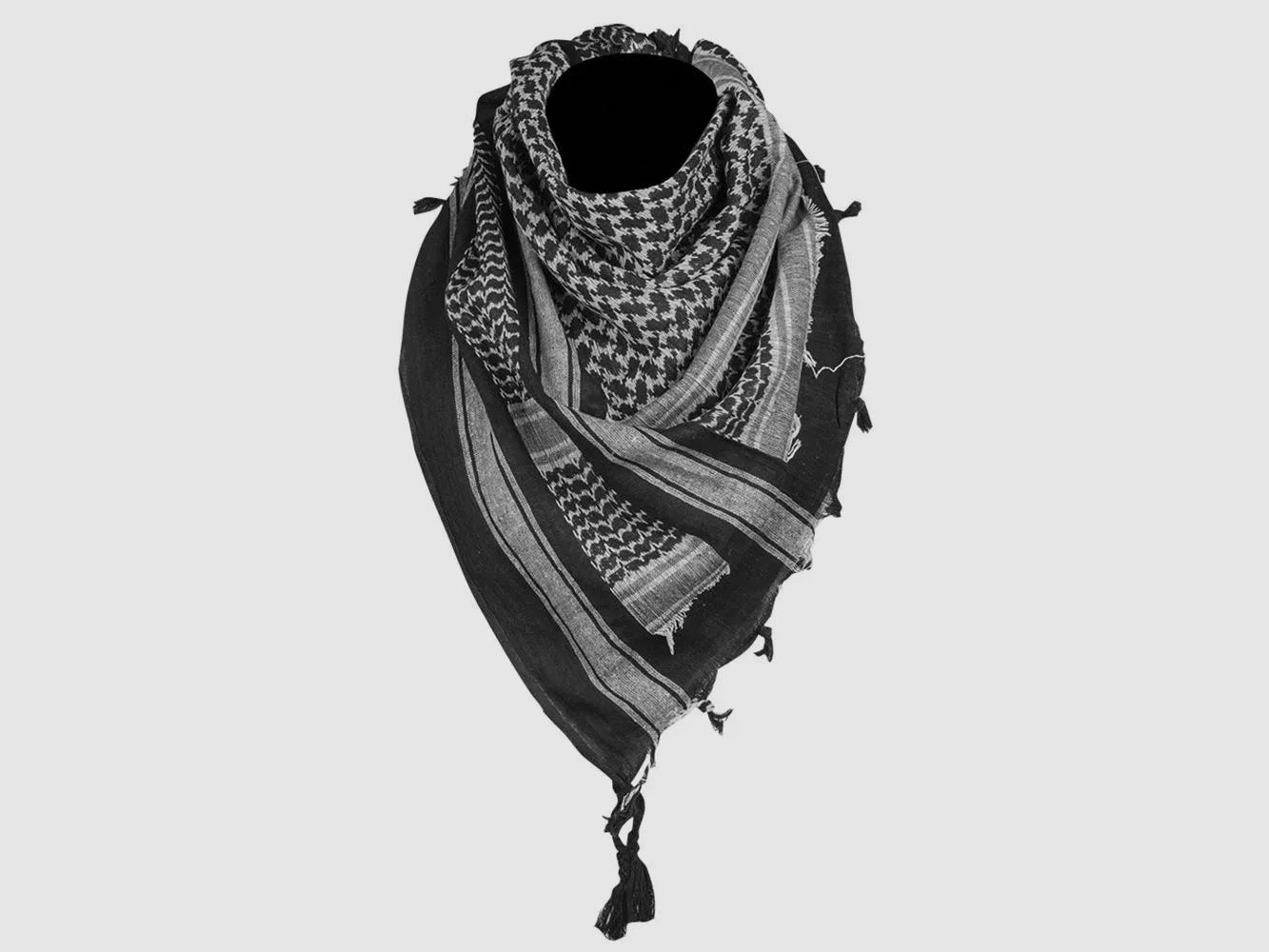 Mil-Tec Mil-Tec Shemagh 110x110 cm schwarz weiß