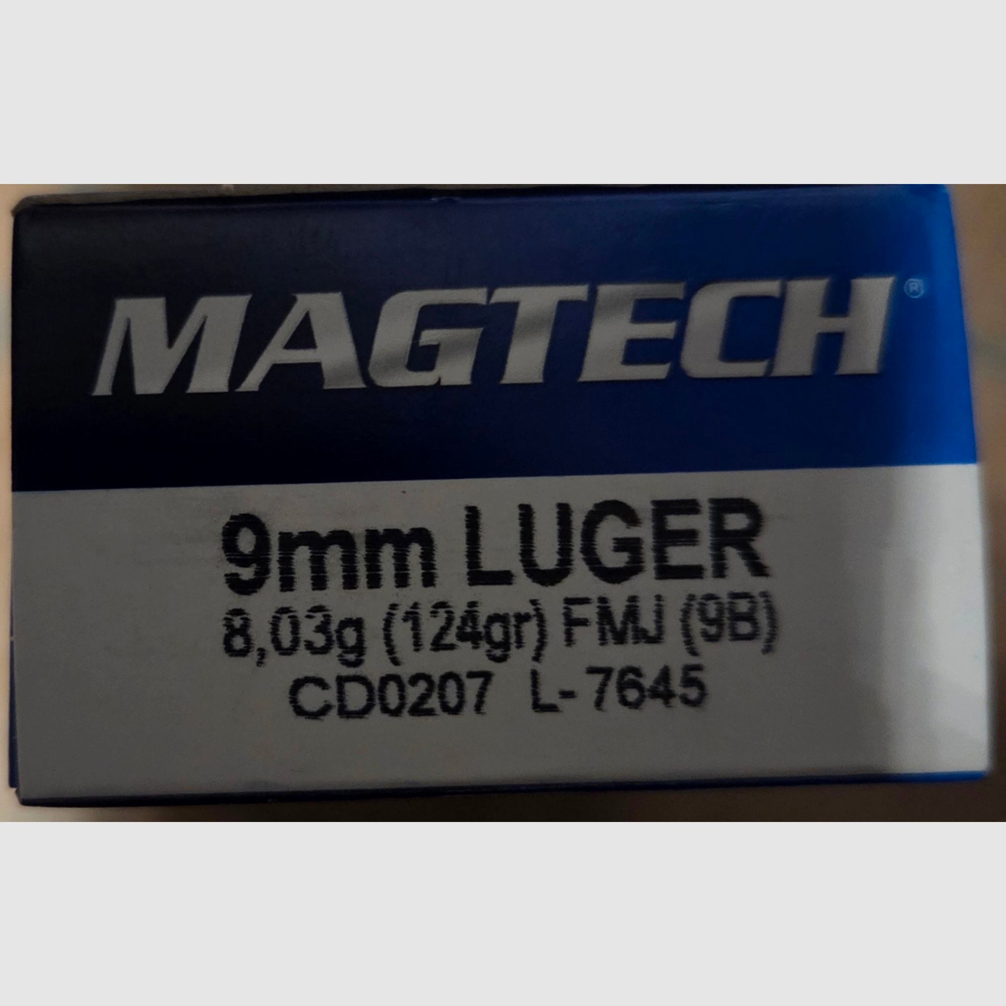 Magtech 9 mm Luger Vollmantel 8,0g/124grs.