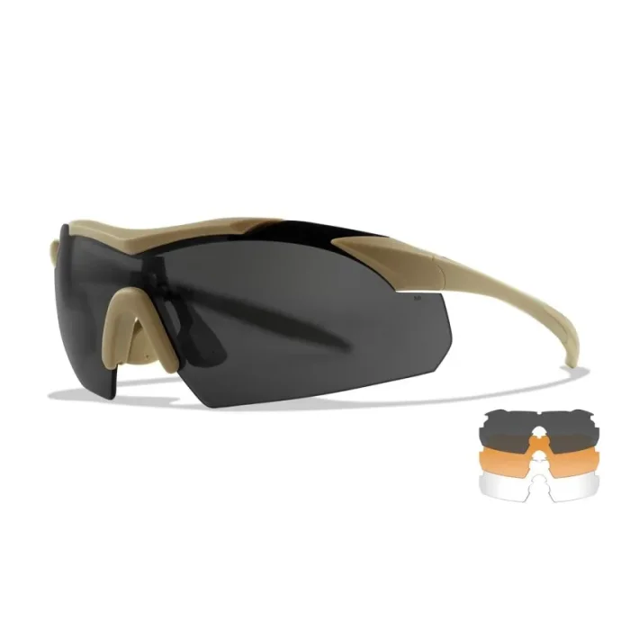 Okulary taktyczne Wiley X Vapor 2.5 Set 3in1 - Matte Tan (3512), zdjęcie 1 z 3