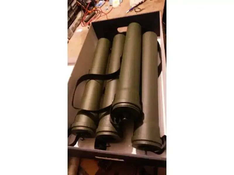 Funda de tubo de plástico para flechas de 18", con pintura de resina sintética NATO-Oliv