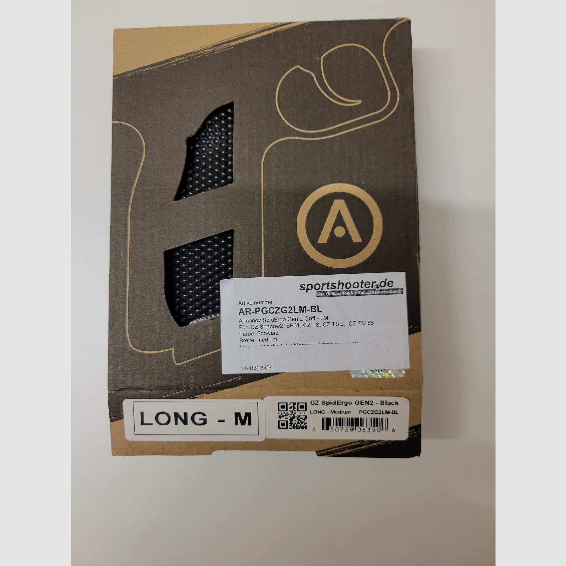 Grips Armanov SpidErgo Gen 2 for CZ Shadow 2 etc. (black, medium, long)