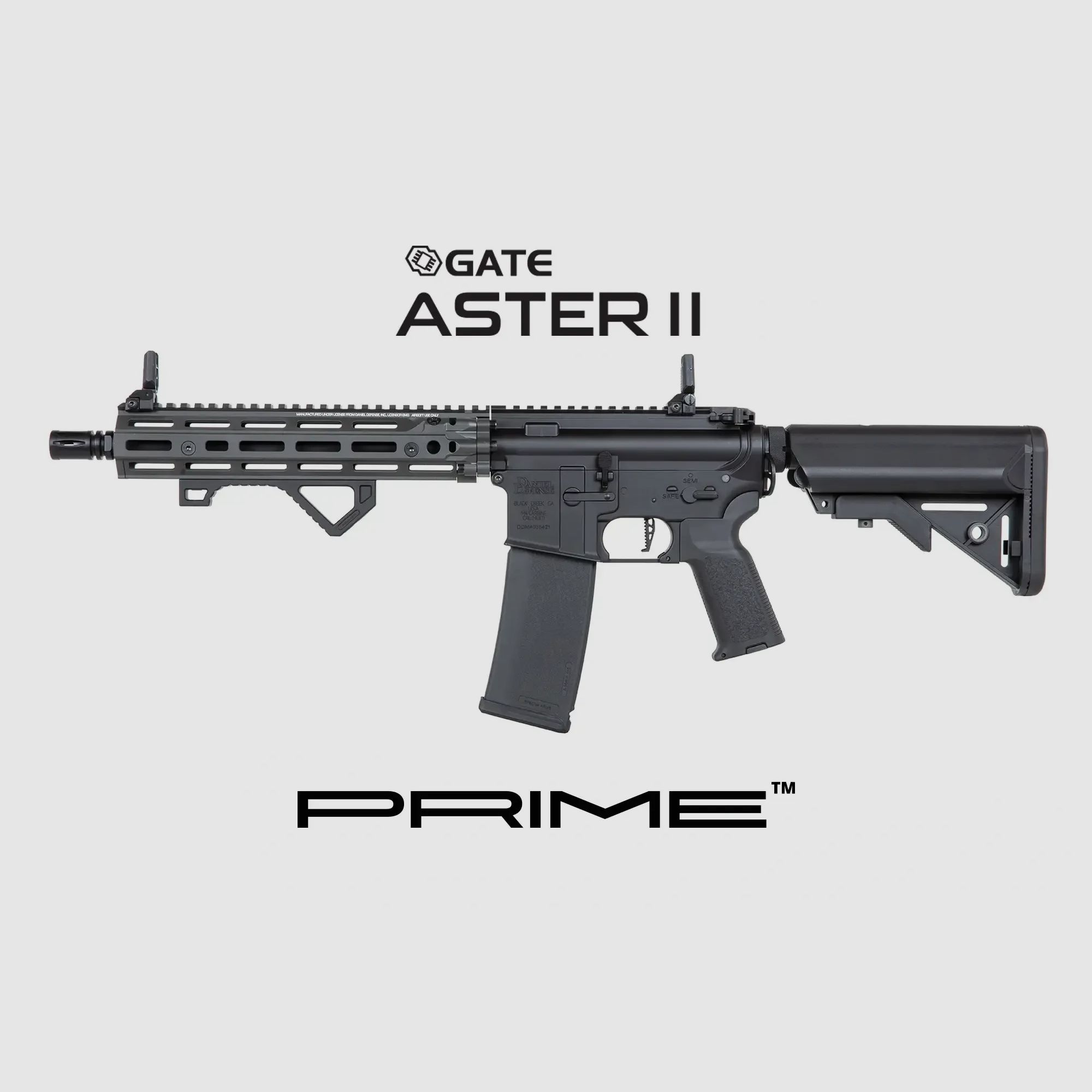 Daniel Defense® RIS III 10,5'' SA-P27 PRIME S-AEG mit ASTERII Bluetooth E.T.U, Dark Matter 27K Brushless Motor und Speedgears (GR)