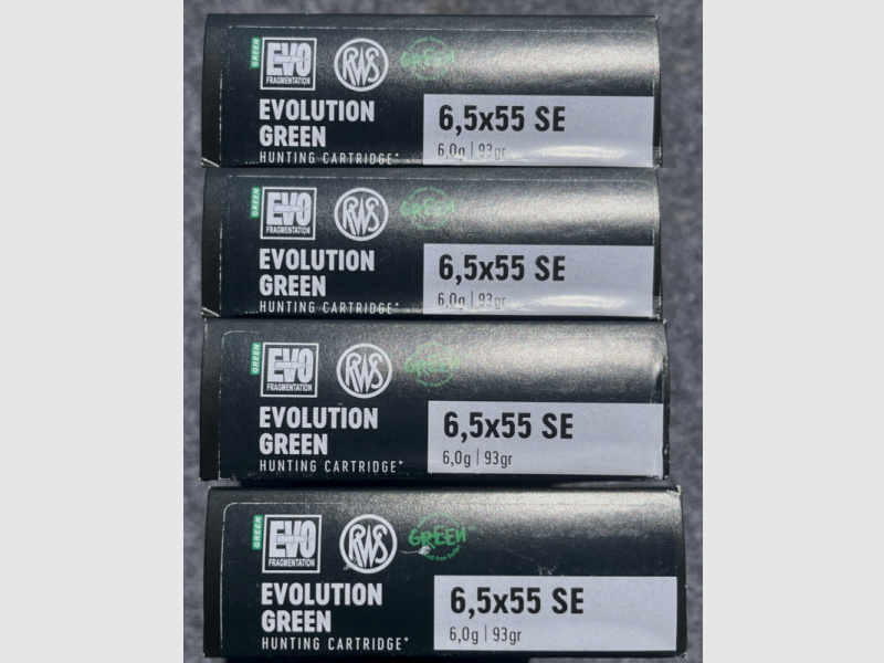 6,5x55 RWS Evolution Green 6,0g / 93gr - 60 Schuss