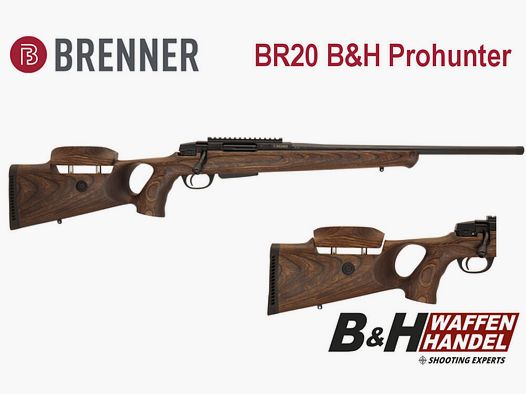Brenner BR20 B&H Prohunter rifle de repetición con ajuste de culata
