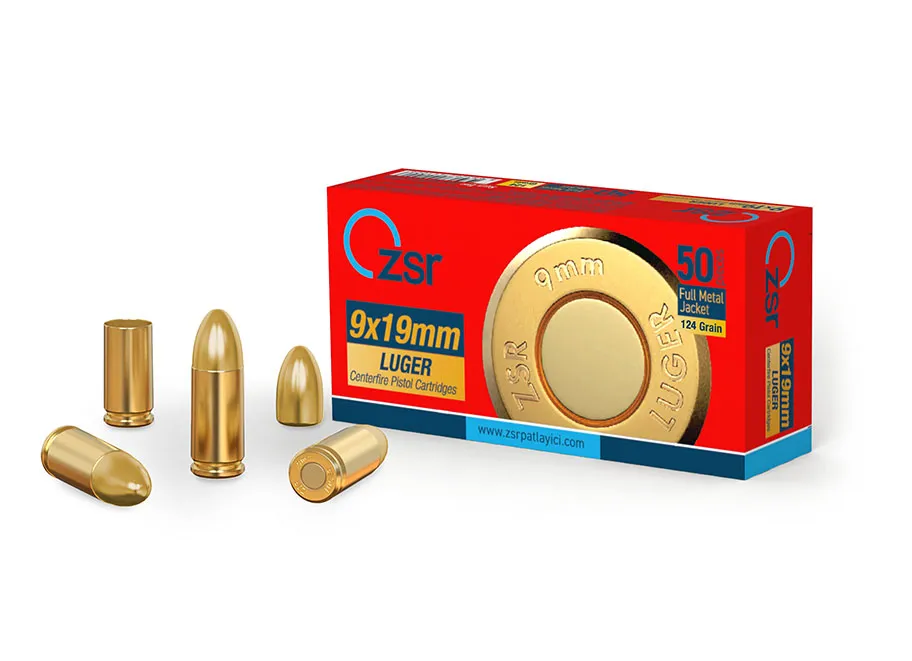 Amunicja ZSR kal. 9x19 FMJ 124gr