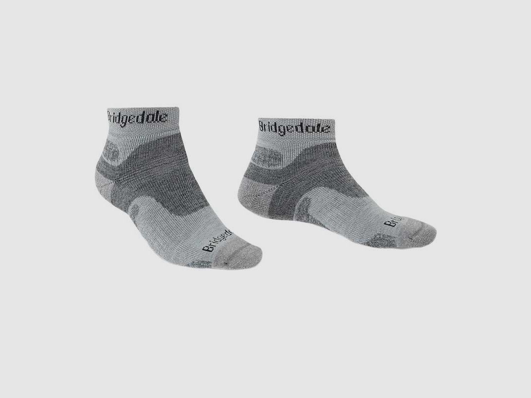 Herren-Socken mit Merinowolle Bridgedale HIKE Midweight Performance Ankle – silver / black, Bild 1 von 3