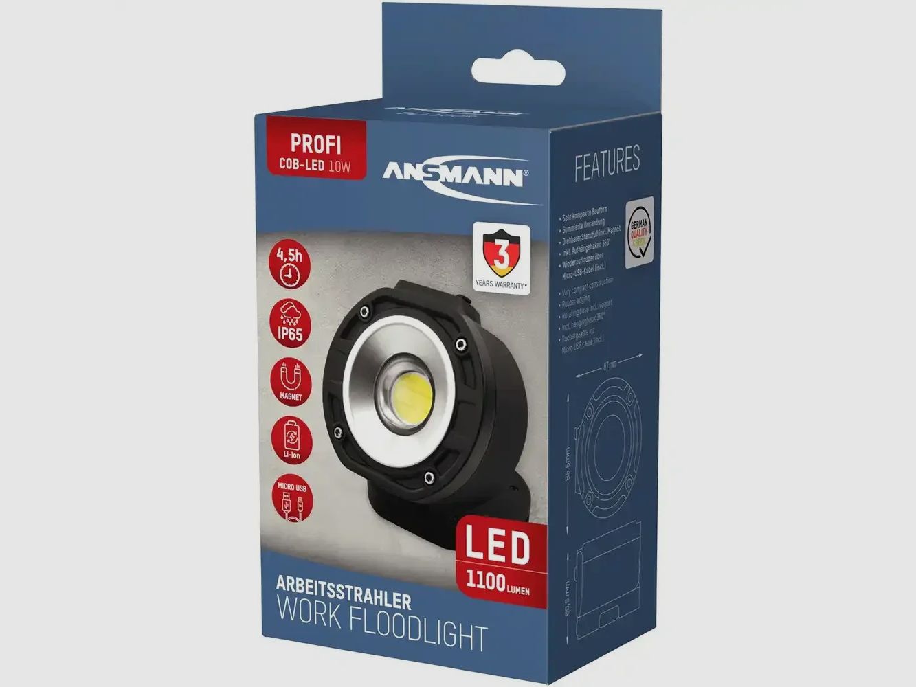 Ansmann LED-Strahler FL 1100R Pocket