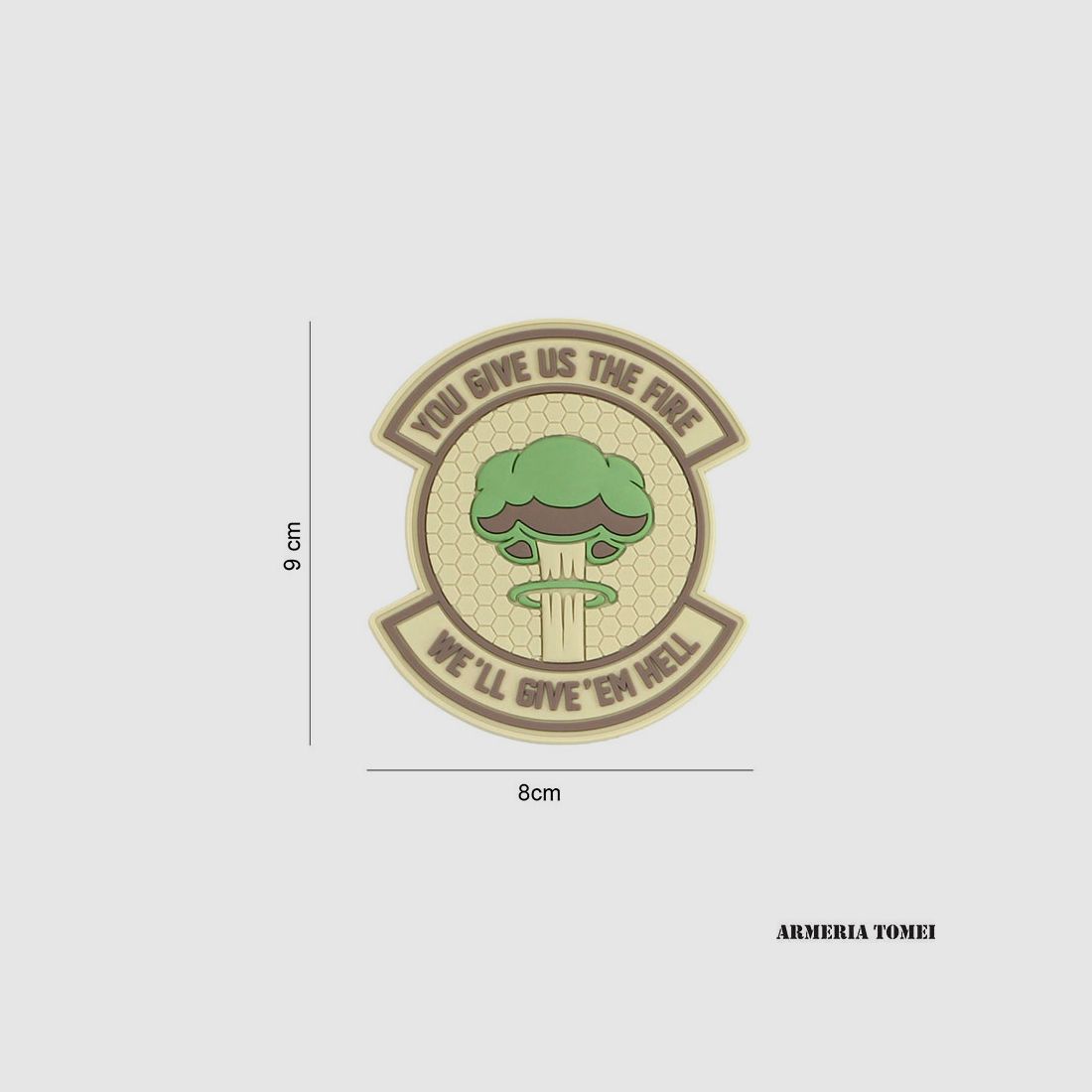 PATCH – 3D PVC WE GIVE ‘EM HELL GRÜN #8093