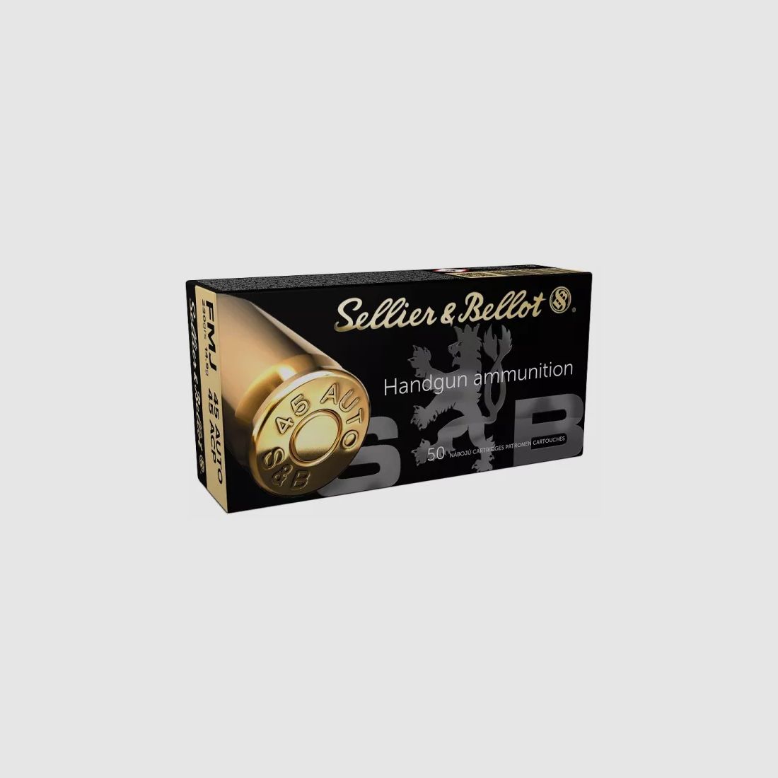 50 cartucce cal. .45 ACP 230 gr FMJ S&B, immagine 1 di 3