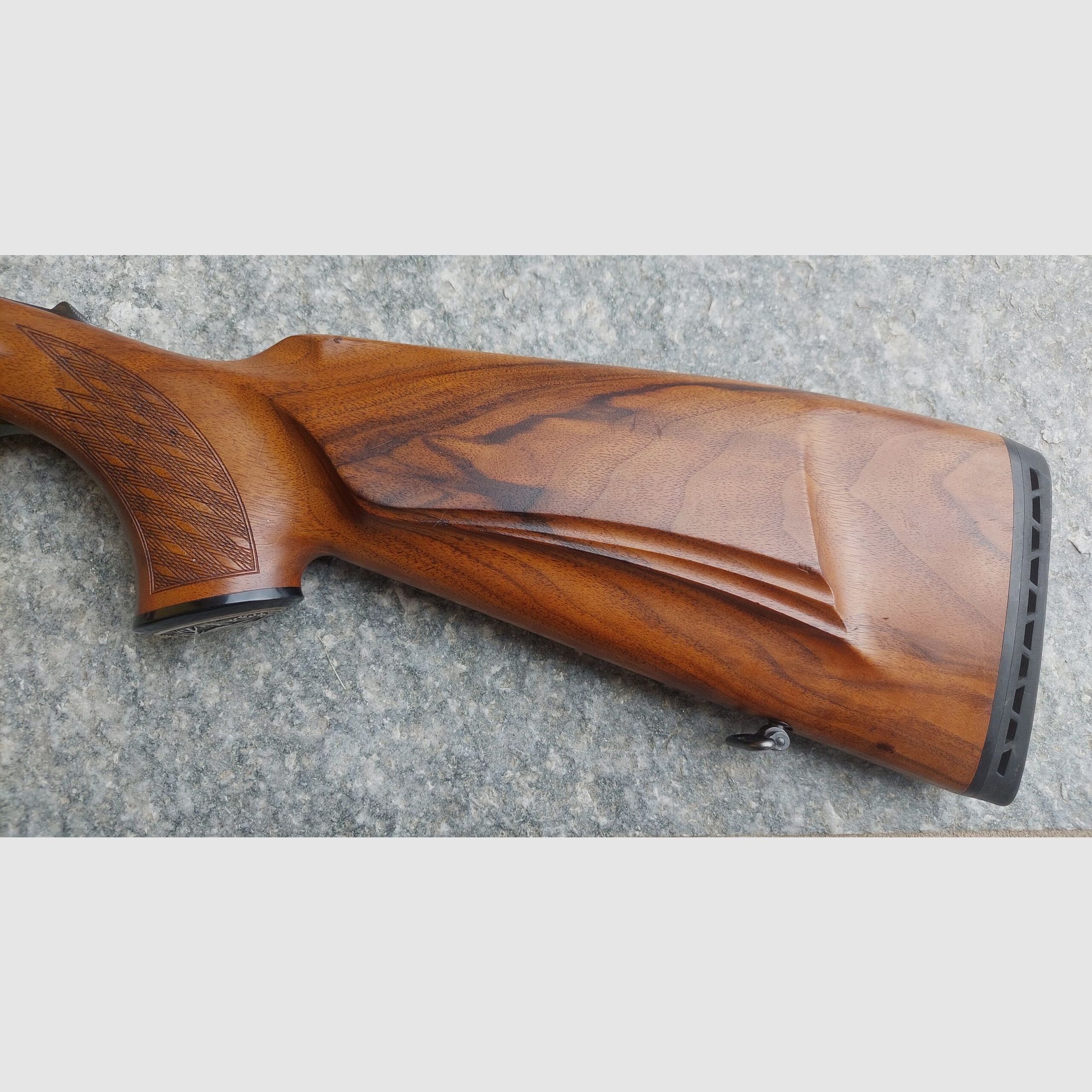(B.N.) Over-and-under shotgun BLASER K95 cal. 8X68 luxury Yawag with deer antlers and Magna Port 2nd barrel K95 cal. 257 WBY riflescope Zeiss Diavary 2.5-10X50, image 5 of 6