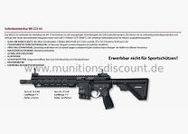 Heckler & Koch MR 223 A3, Slim Line, Canne da 11 pollici nere