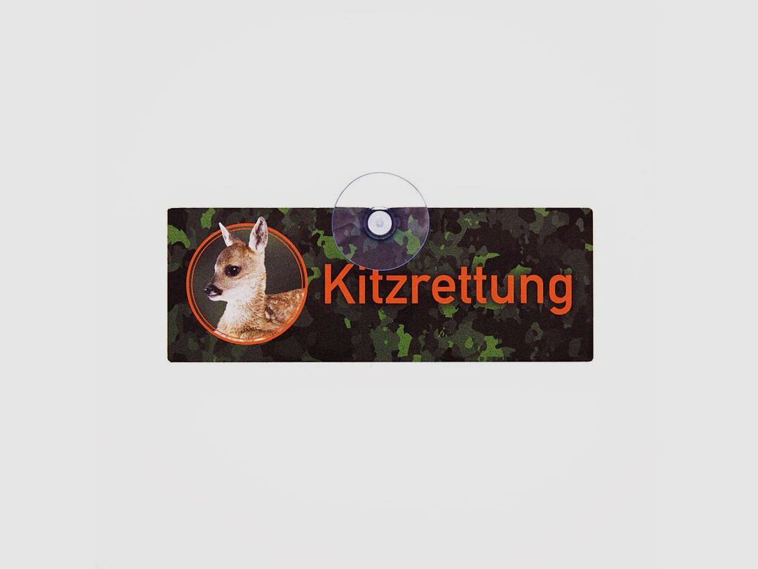 Wilde Hilde Autoschild mit Saugnapf - "Kitzrettung"