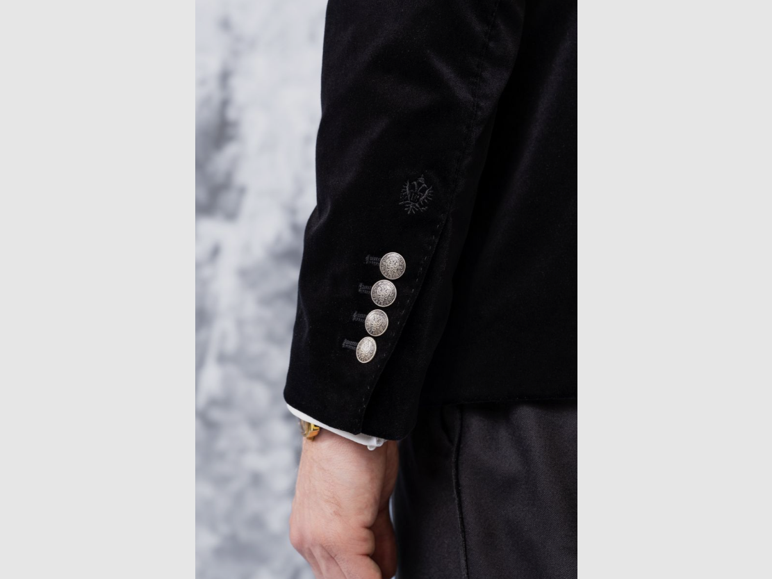 Habsburg Velvet Jacket Konrad in Black, image 4 of 4