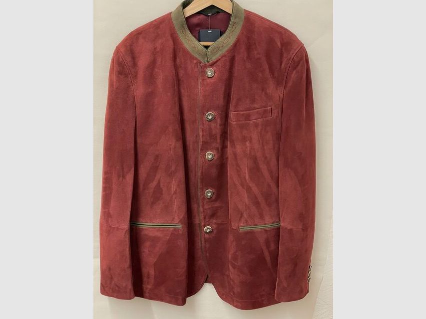 Maximilian veste en cuir Ladis en Bordeaux, image 1 sur 2