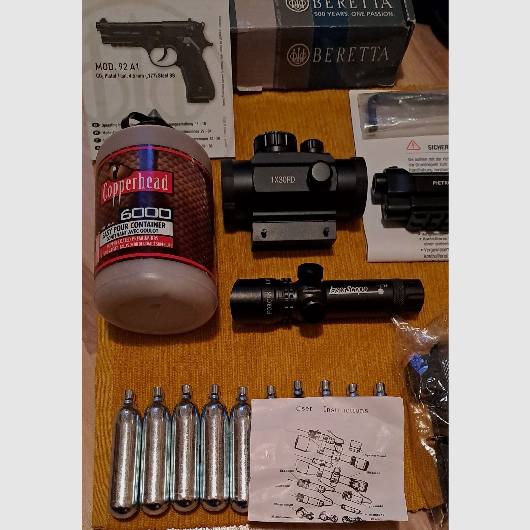 Beretta Mod. 92 A1, CO2, cal. 4,5mm (.177) automatica