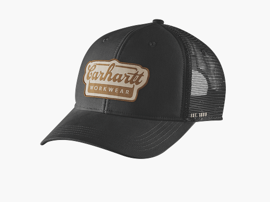 Carhartt Rugged Flex™ Twill Mesh-Back Script Patch Cap Men Black