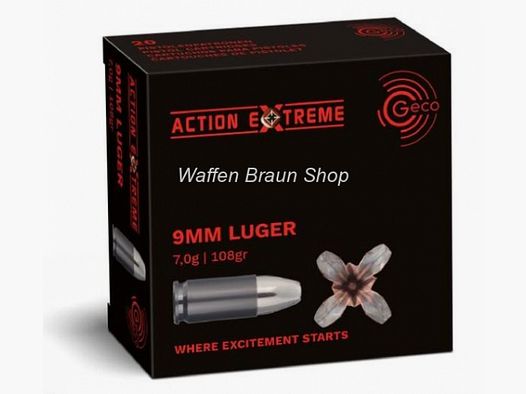 Geco 9x19mm Action Extreme 7,0g/108gr 20 Stück