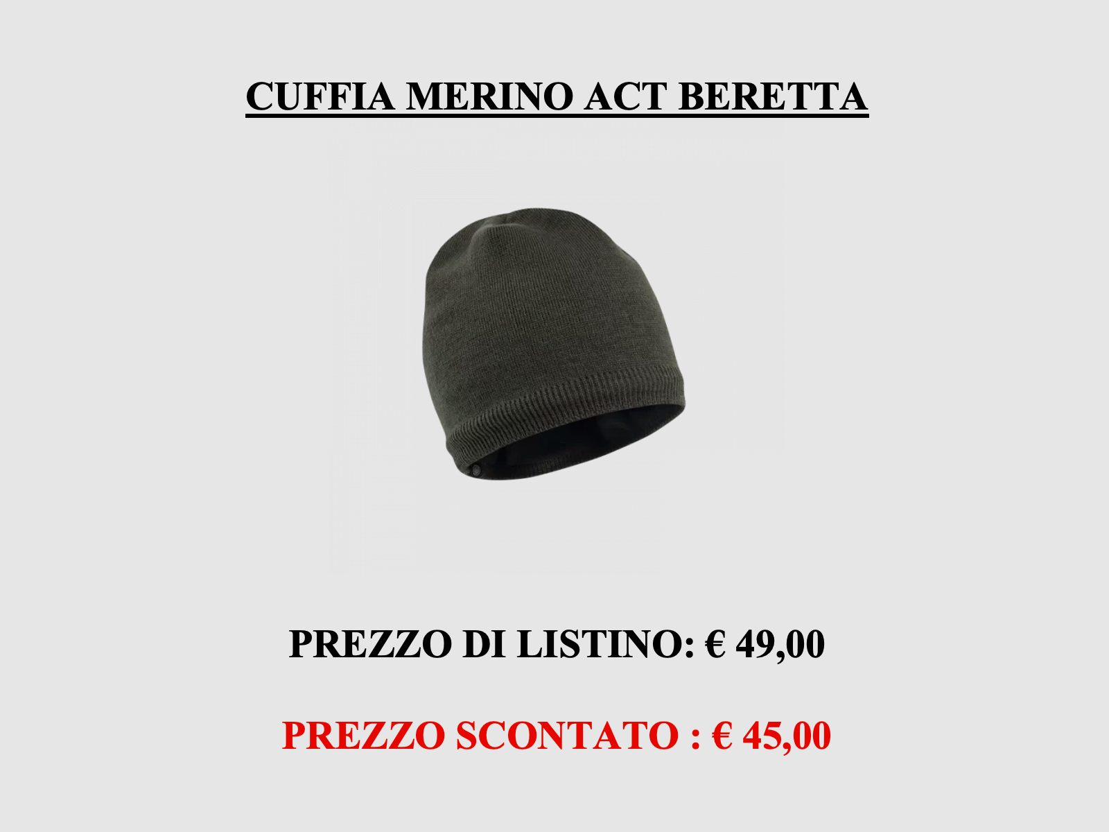 Beretta – Merino-Headset ACT Grün, Bild 1 von 3