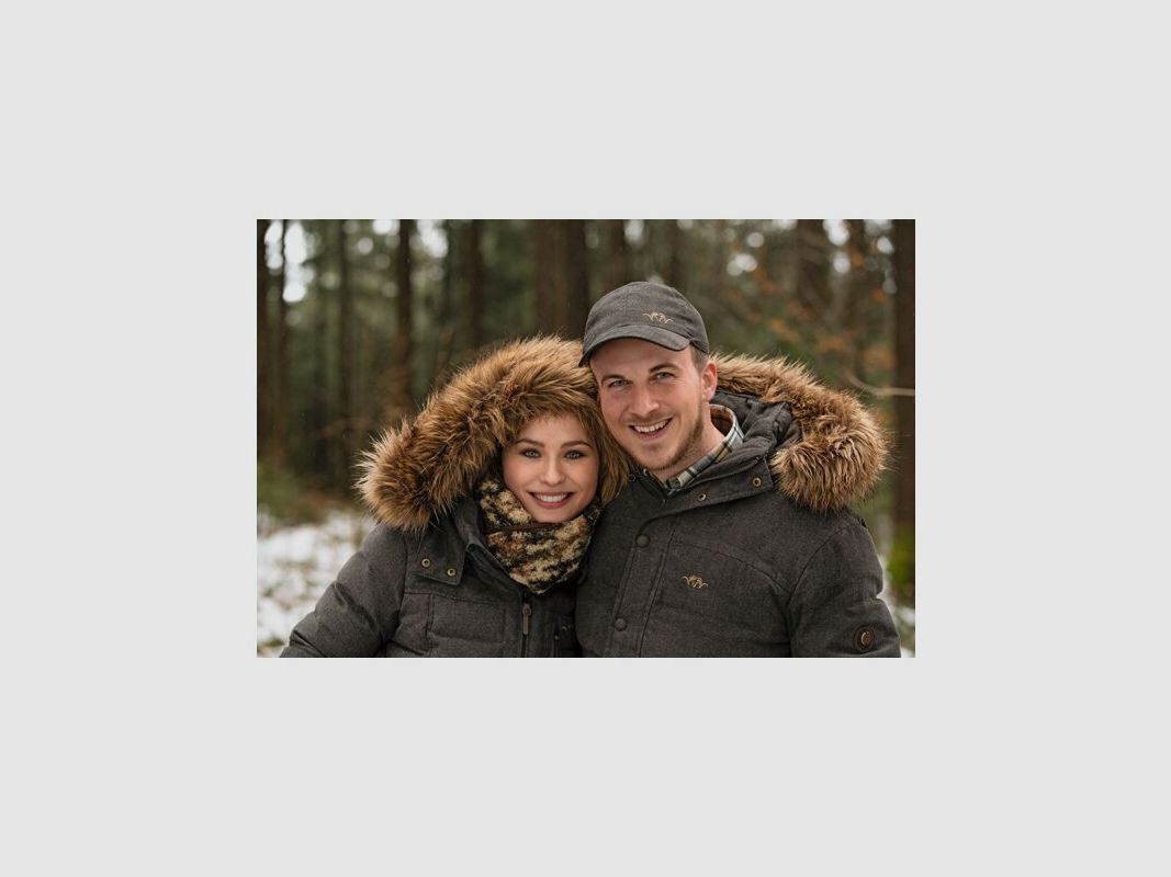 Blaser Vintage Daunen Parka Damen braun mélange