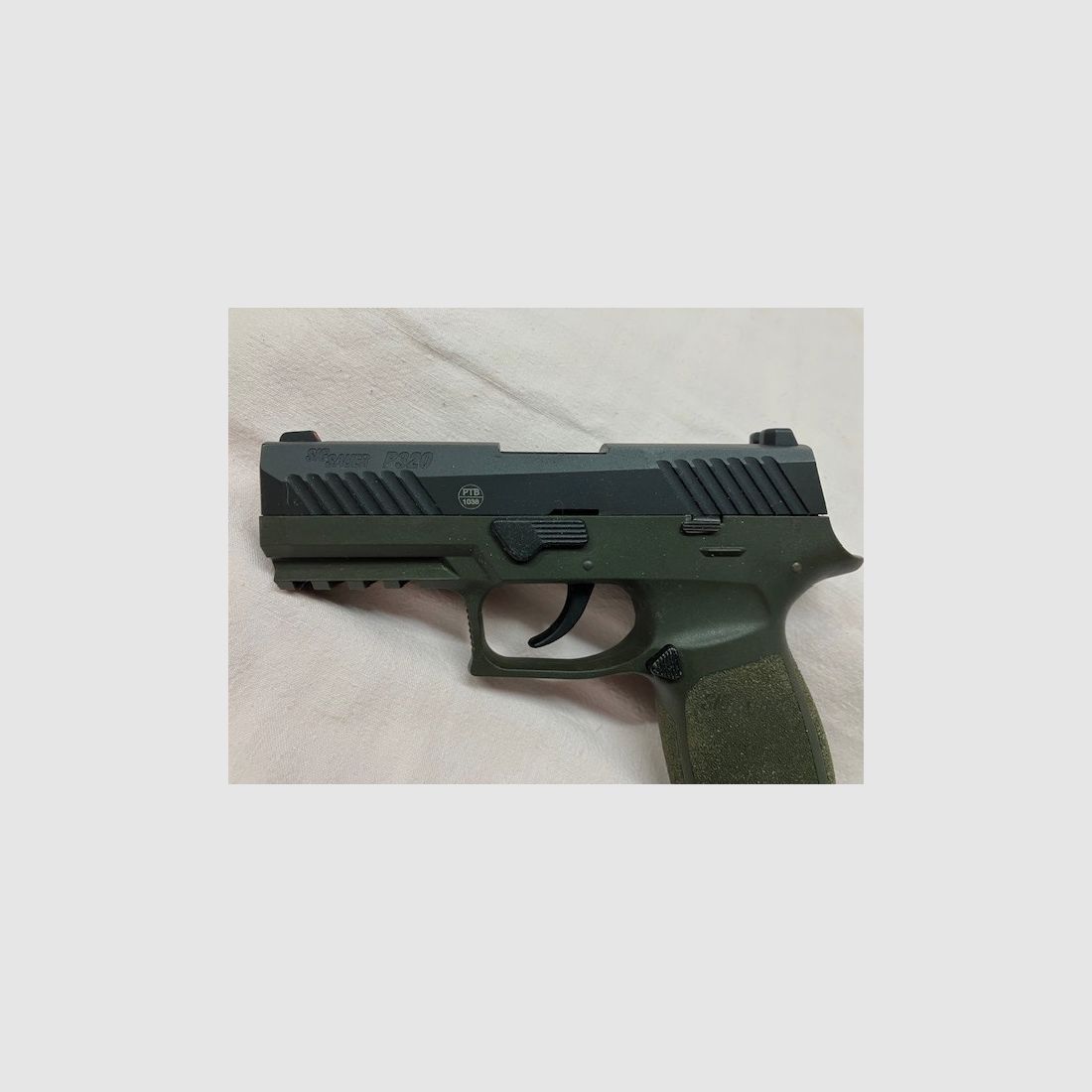 SIG SAUER P320 OD-GREEN, cal. 9mm P.A.K. PTB Nr. 1038