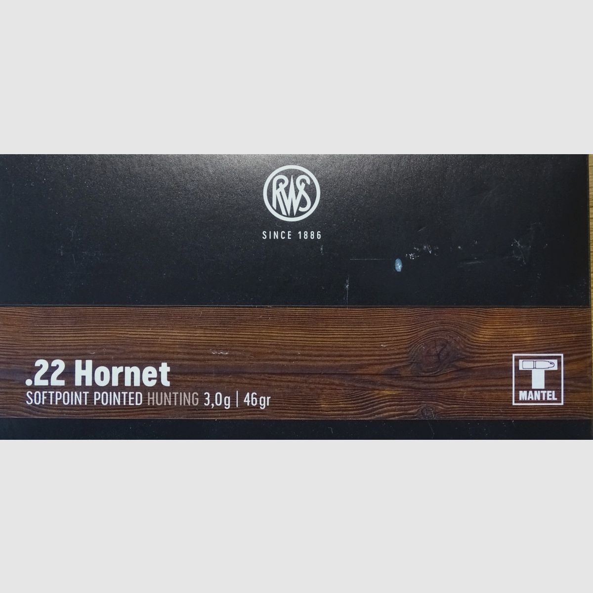 RWS .22 Hornet Soft Point 46gr - 20 cartuchos